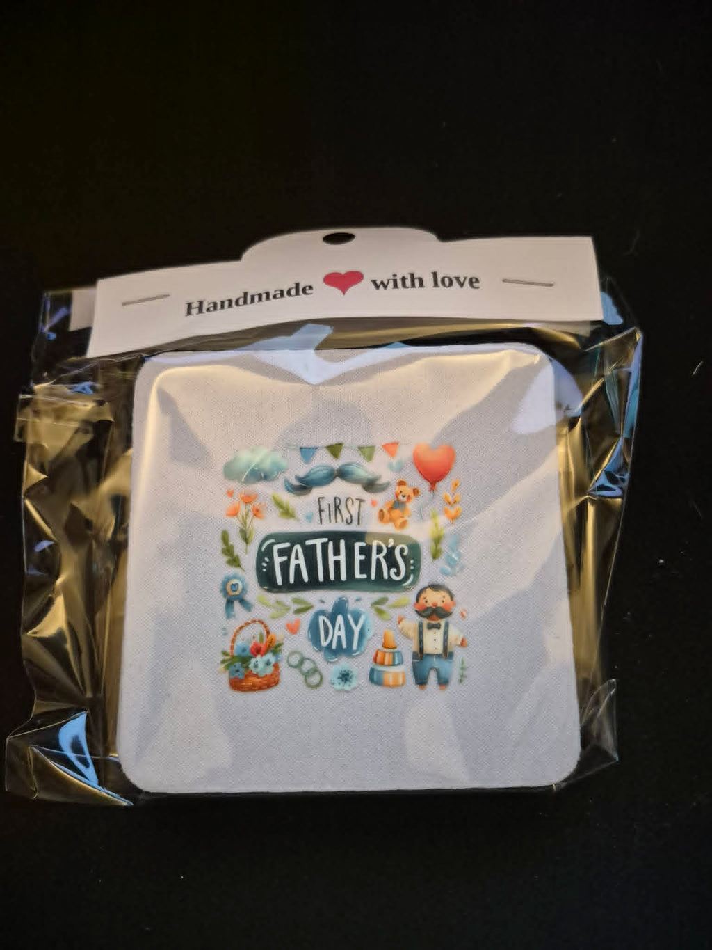 Square Sublimated Coaster Set – 4 Pack | Dad