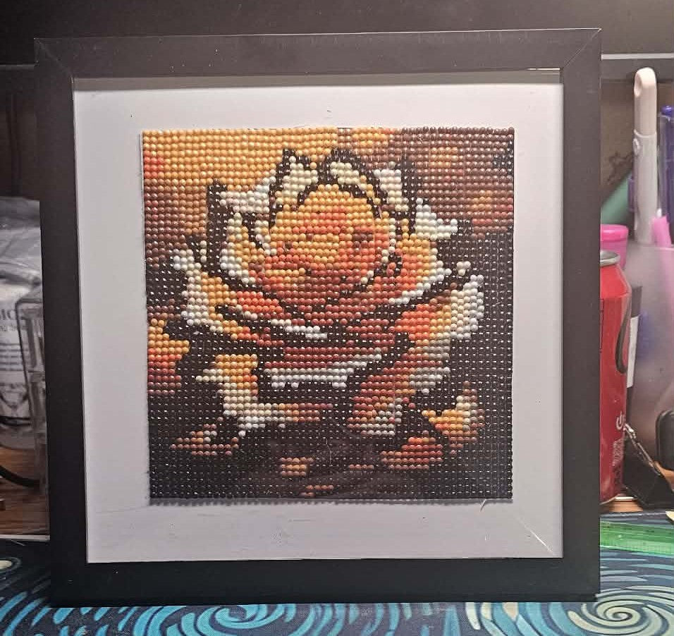 Diamond Art – Handcrafted, Framed & Ready to Hang (Rose Yellow)