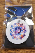 Handcrafted Key-Chains - Round - Pasley white
