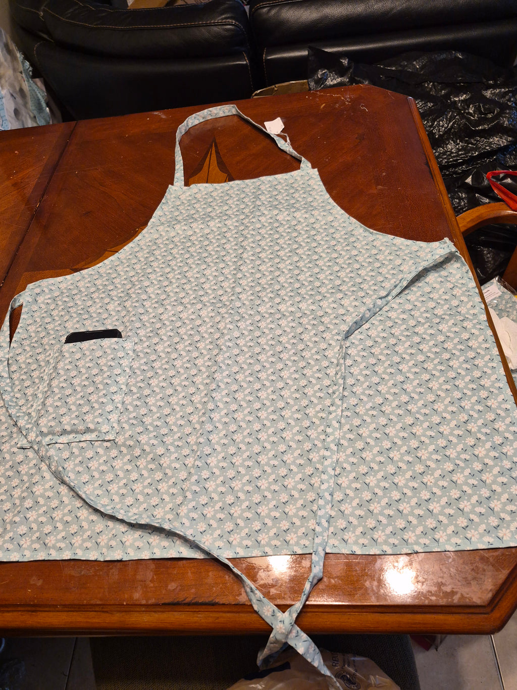 Apron - Adult- Aqua Floral