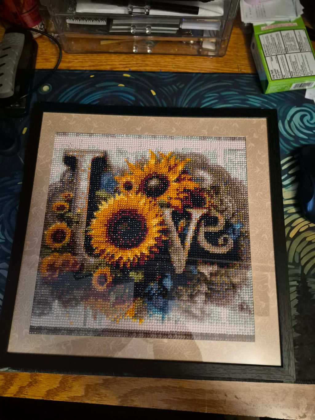 Diamond Art – Handcrafted, Framed & Ready to Hang (Love Sunflower)