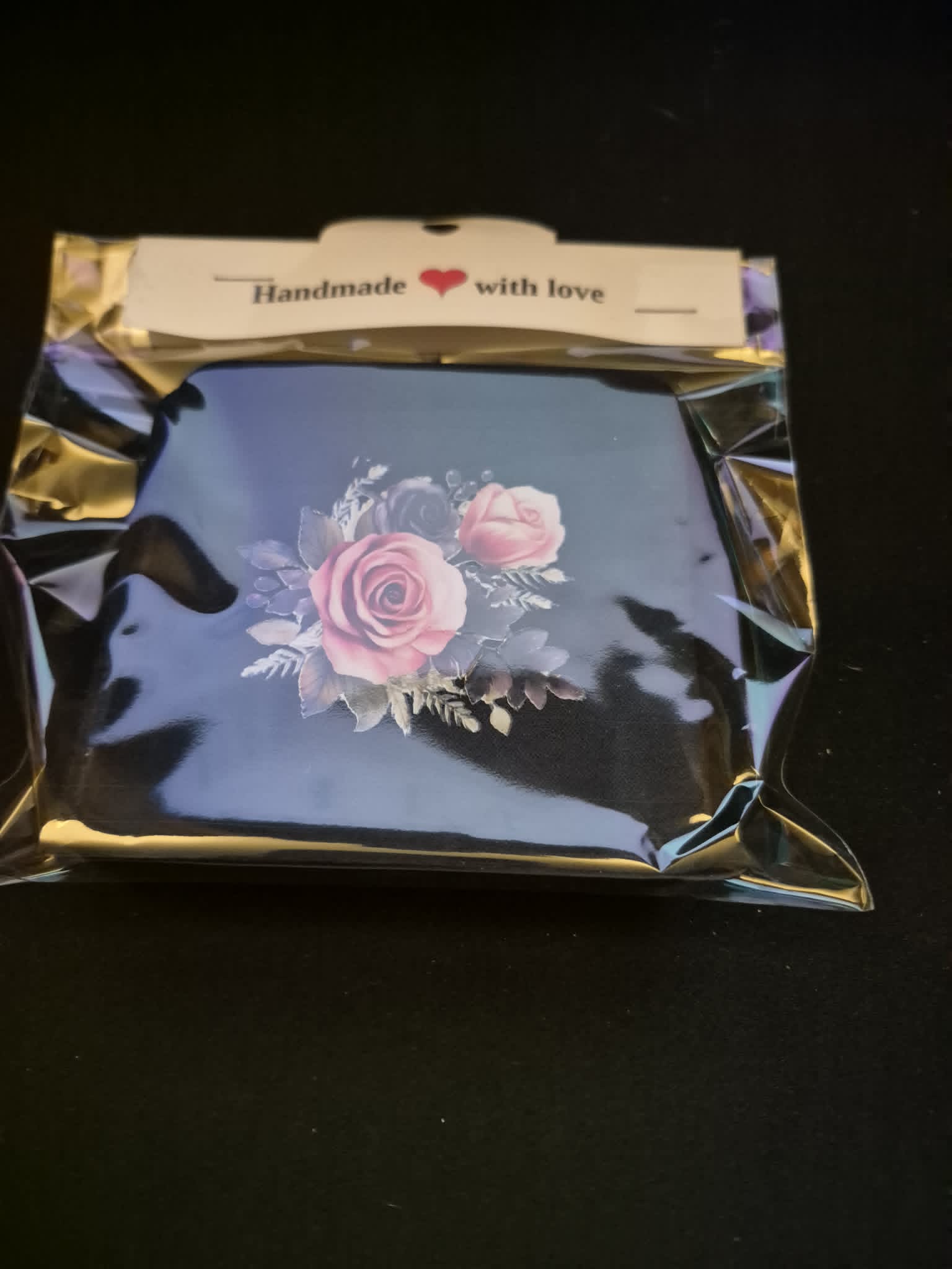 Square Sublimated Coaster Set – 4 Pack | Rose