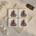 Square Sublimated Coaster Set – 4 Pack | Light House - Fall