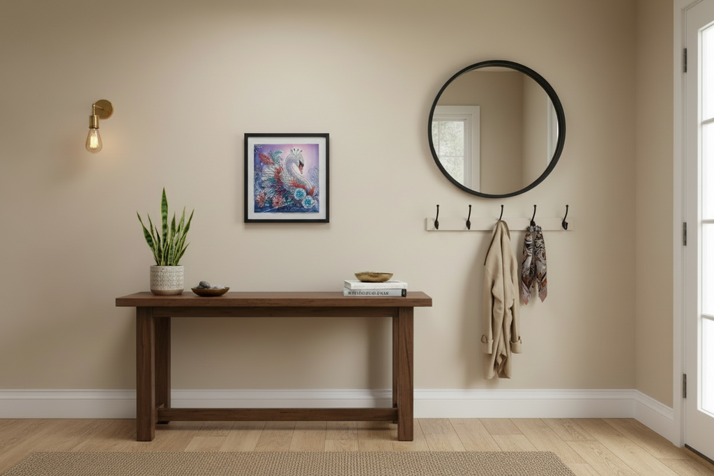 Diamond Art – Handcrafted, Framed & Ready to Hang (Swan)