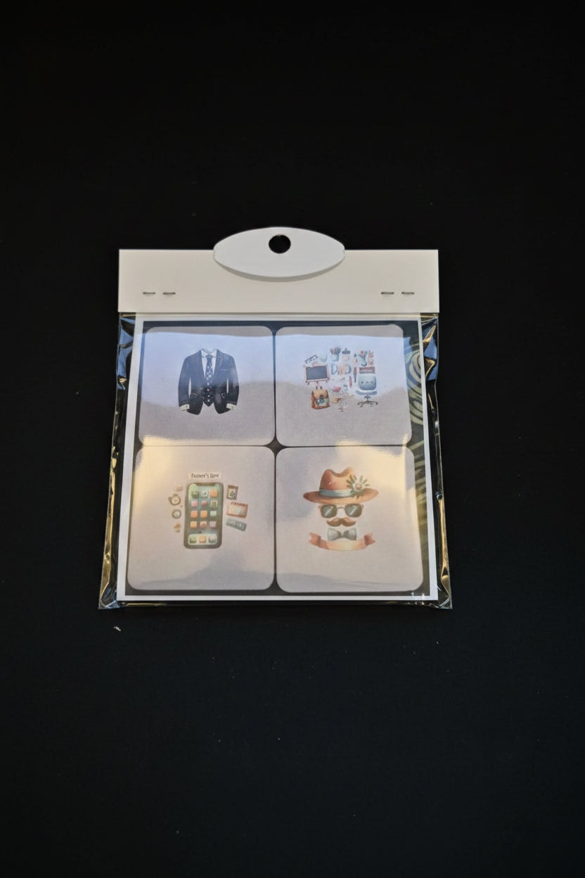 Square Sublimated Coaster Set – 4 Pack | 1st Fathers Day