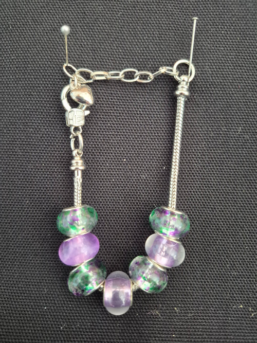Bracelet - Each One Handcrafted w/ 7 1/2 in. Chain - Pandora Style and One-of-a-Kind