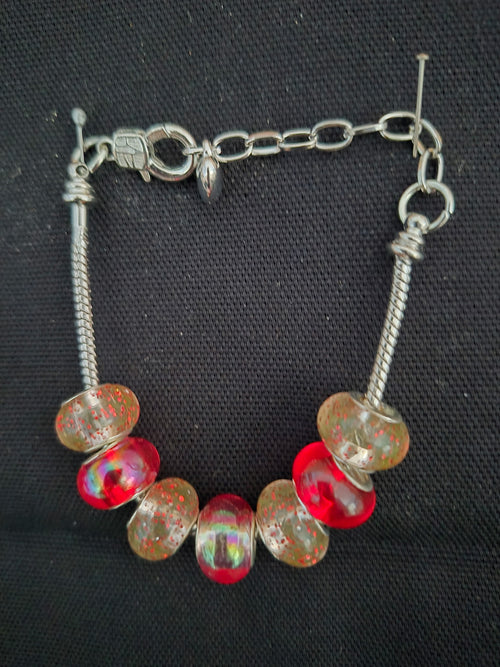 Bracelet - Each One Handcrafted w/ 7 1/2 in. Chain - Pandora Style and One-of-a-Kind