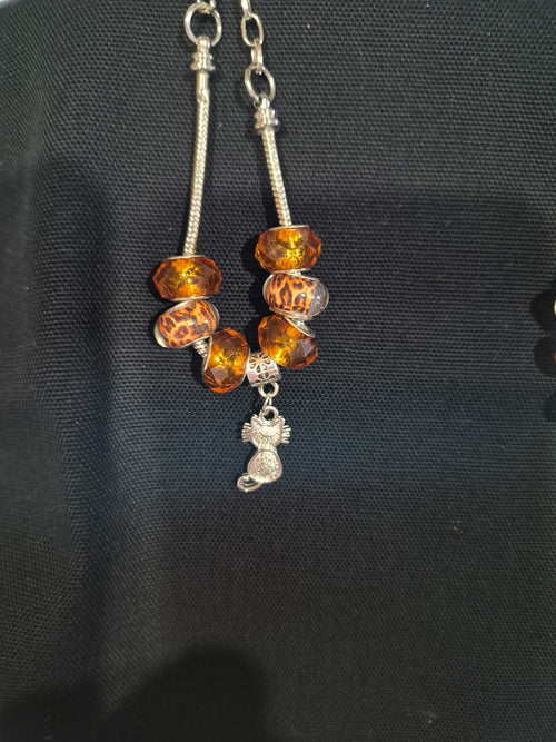 Bracelet - Each One Handcrafted w/ 7 1/2 in. Chain - Pandora Style and One-of-a-Kind