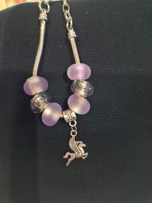 Bracelet - Each One Handcrafted w/ 7 1/2 in. Chain - Pandora Style and One-of-a-Kind