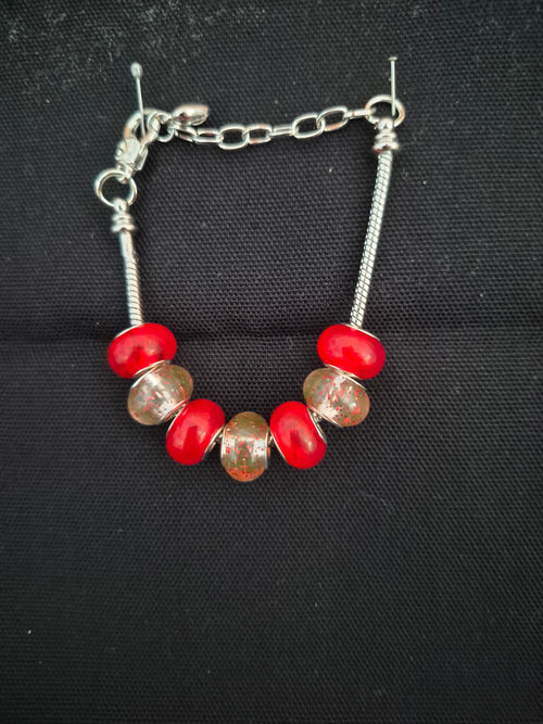 Bracelet - Each One Handcrafted w/ 7 1/2 in. Chain - Pandora Style and One-of-a-Kind