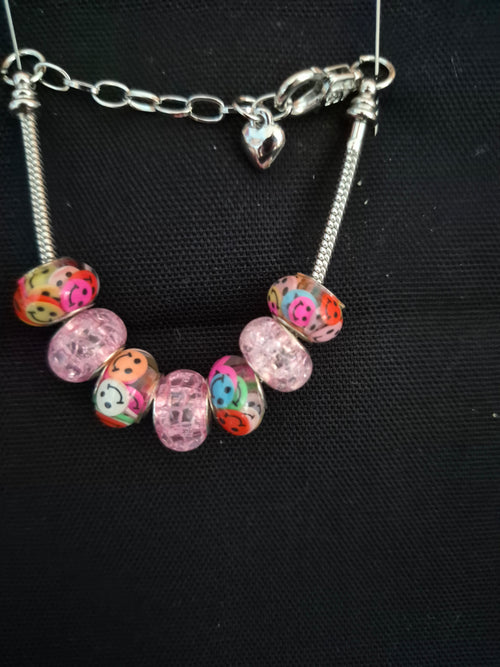 Bracelet - Each One Handcrafted w/ 7 1/2 in. Chain - Pandora Style and One-of-a-Kind
