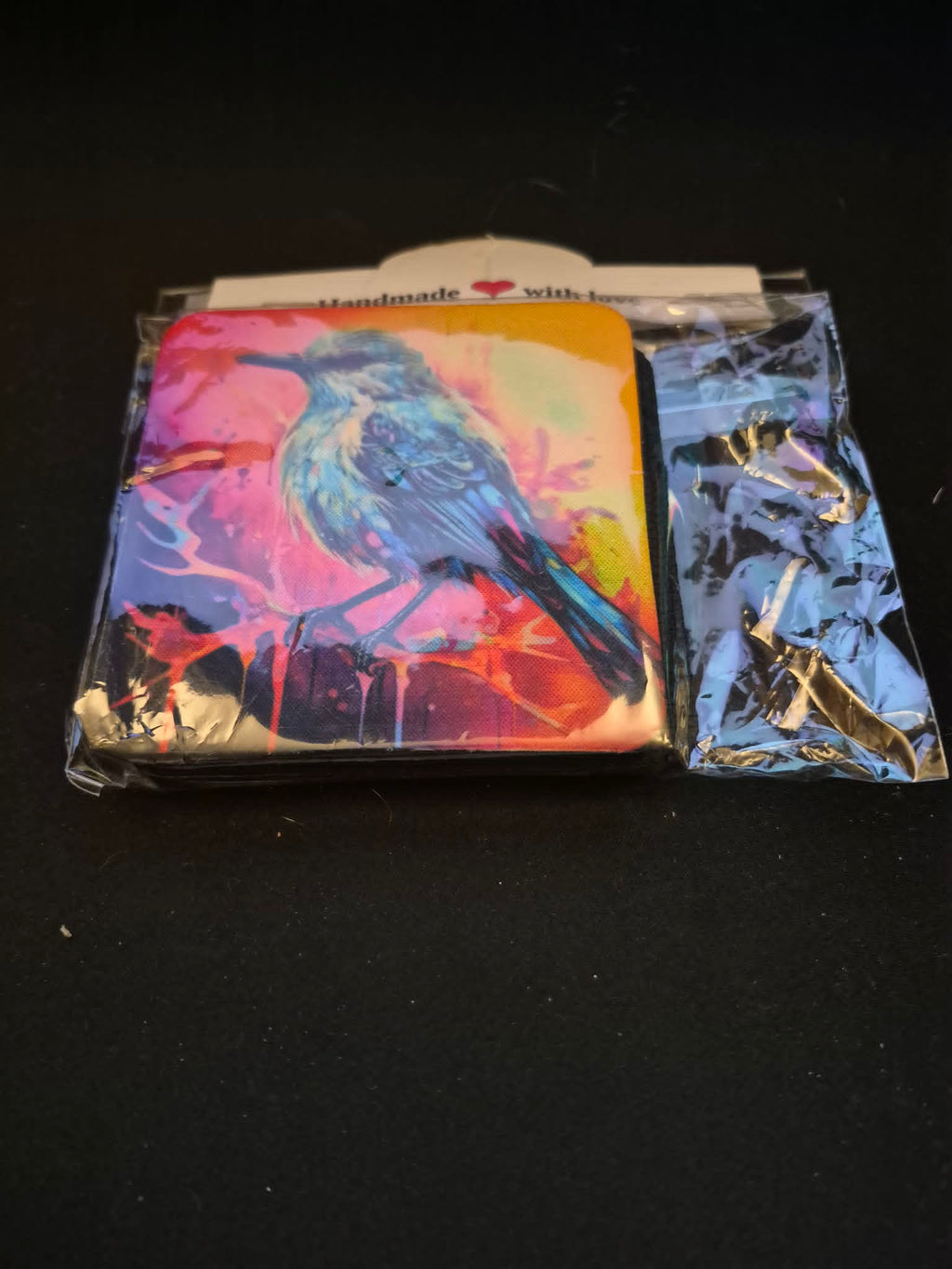 Square Sublimated Coaster Set – 4 Pack | Hummingbird