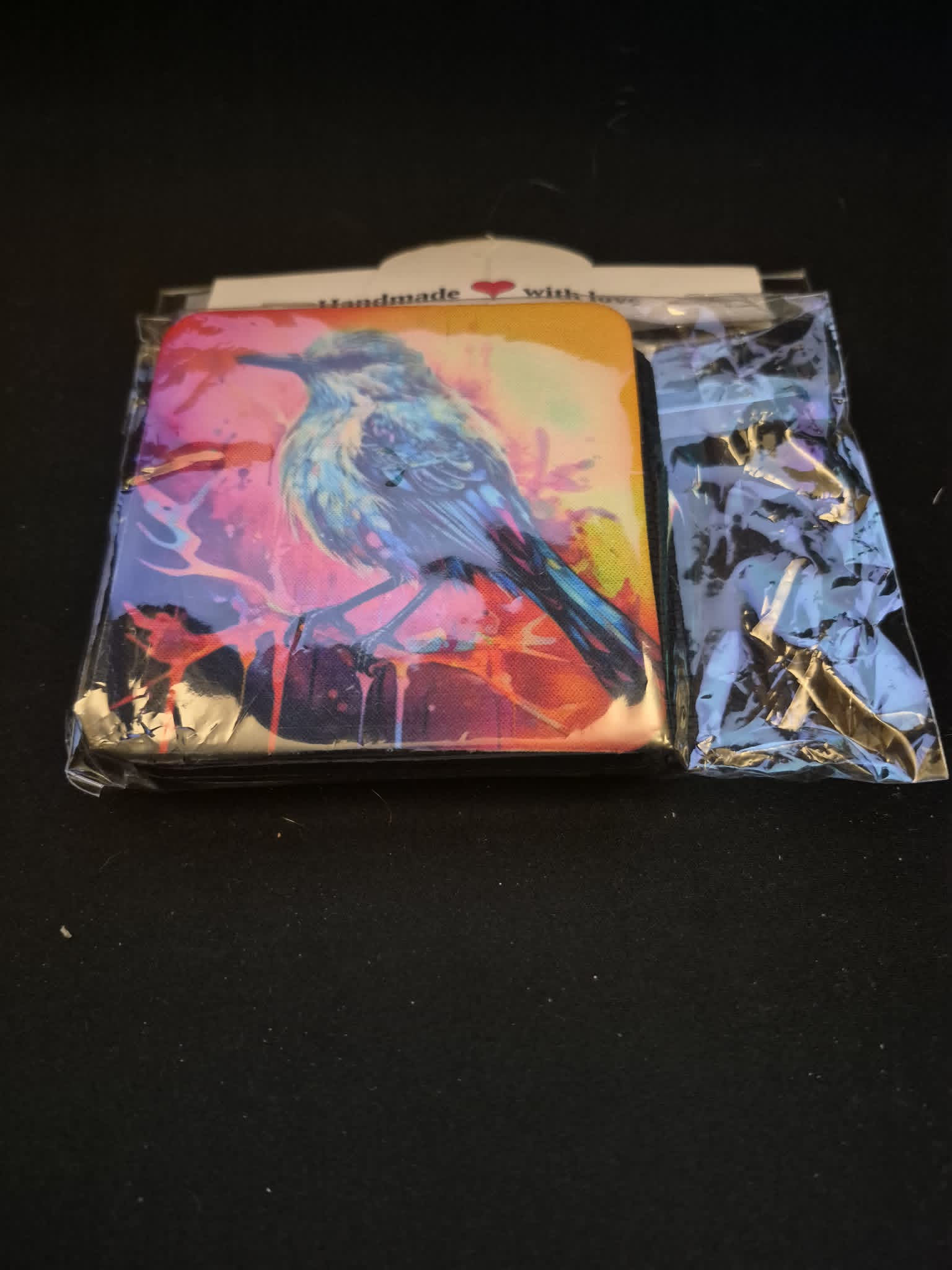 Square Sublimated Coaster Set – 4 Pack | Hummingbird