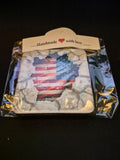 Square Sublimated Coaster Set – 4 Pack | American Flag