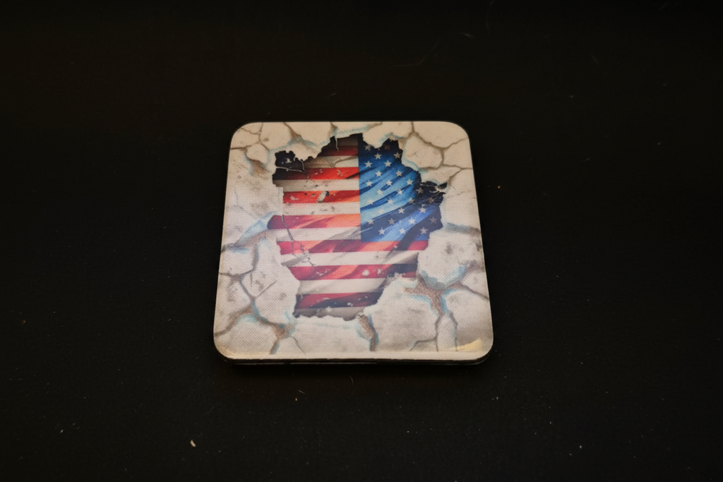 Square Sublimated Coaster Set – 4 Pack | American Flag