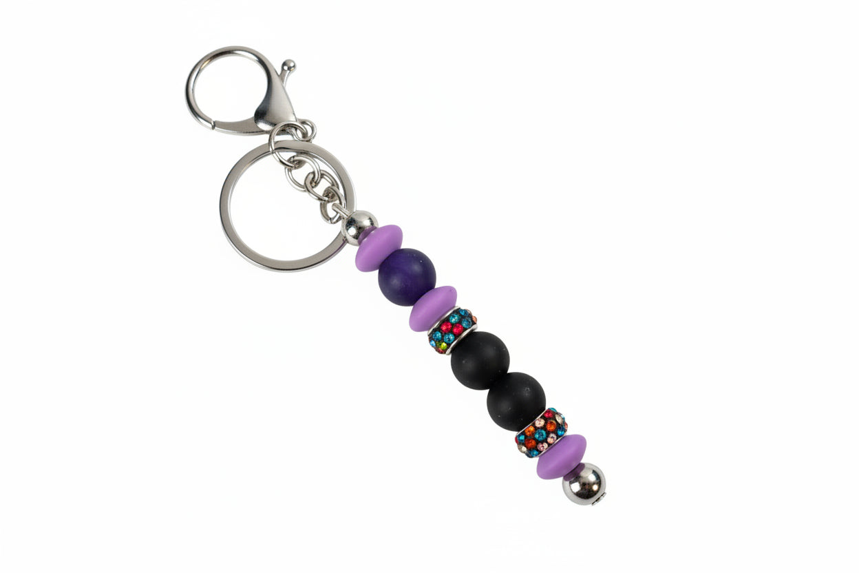 Handcrafted Beaded Keychains – Unique, Colorful,One‑of‑a‑Kind -09