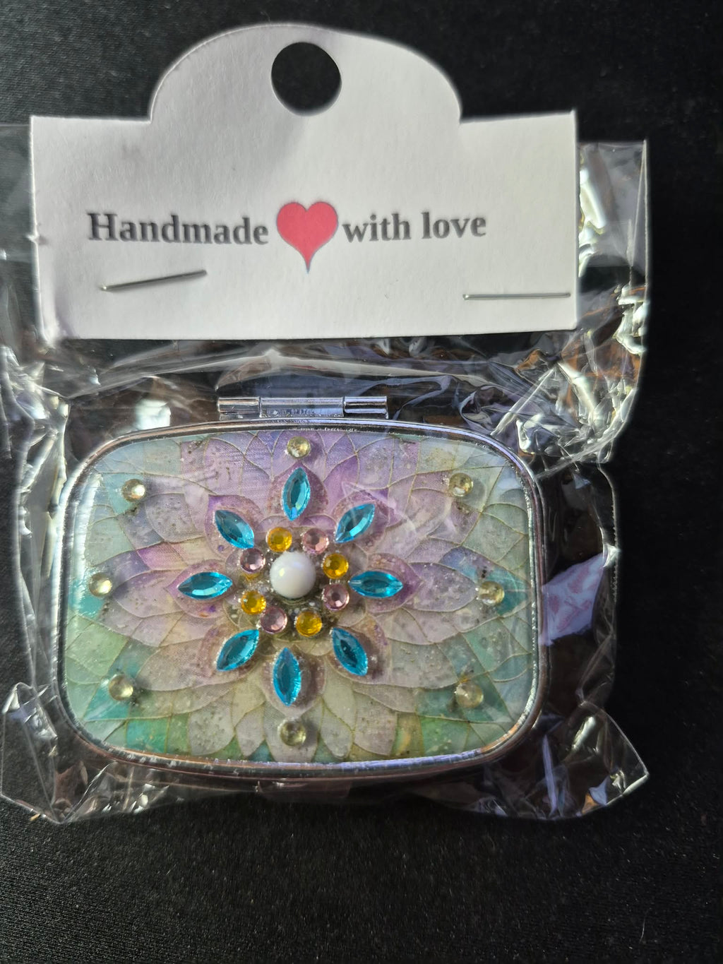 Diamond Accent Pill Box