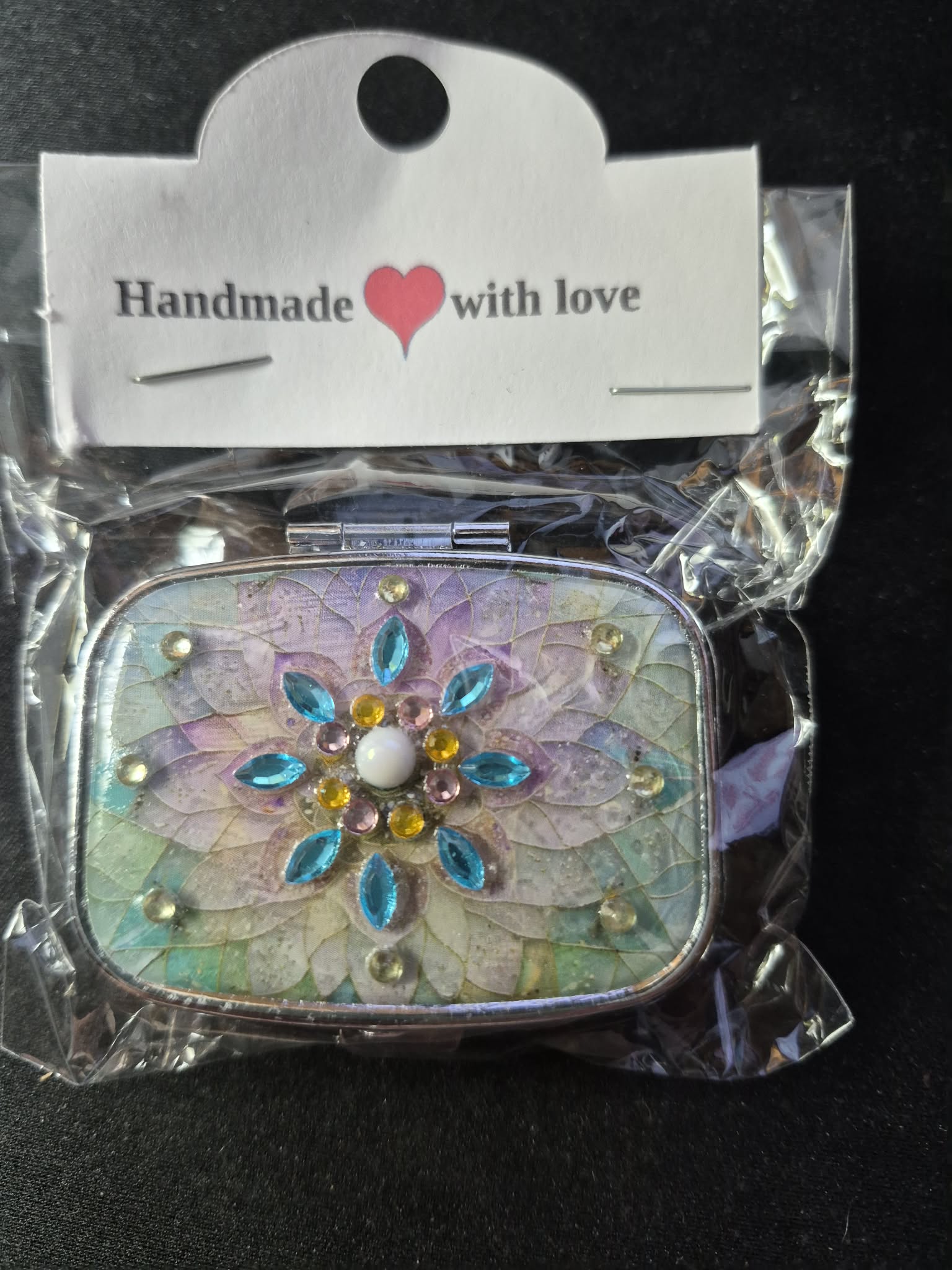 Diamond Accent Pill Box