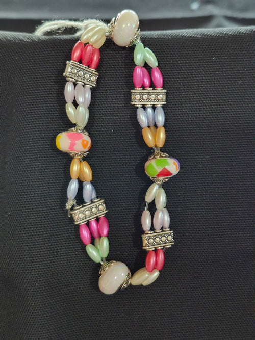 Bracelet - Each One Handcrafted w/beads and 3Stands, One‑of‑a‑Kind
