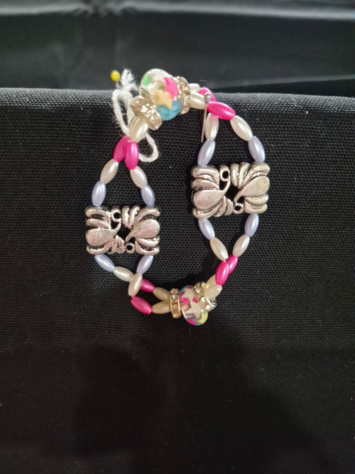 Bracelet - Each One Handcrafted w/beads and 2 Stands, One‑of‑a‑Kind