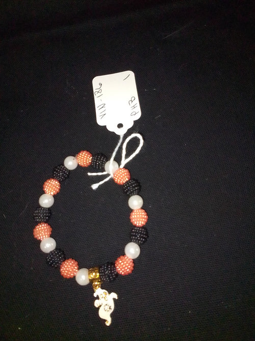 Bracelet - Each One Handcrafted w/beads and Halloween Themed, One‑of‑a‑Kind