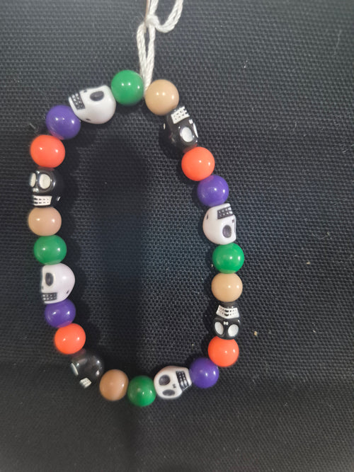 Bracelet - Each One Handcrafted w/beads and Halloween Themed, One‑of‑a‑Kind