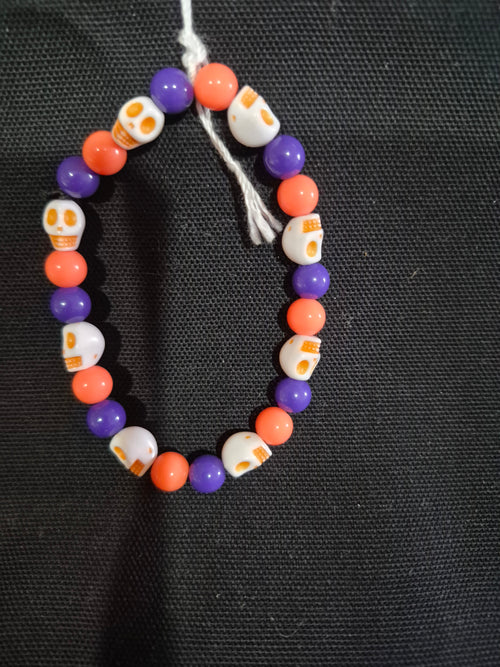Bracelet - Each One Handcrafted w/beads and Halloween Themed, One‑of‑a‑Kind