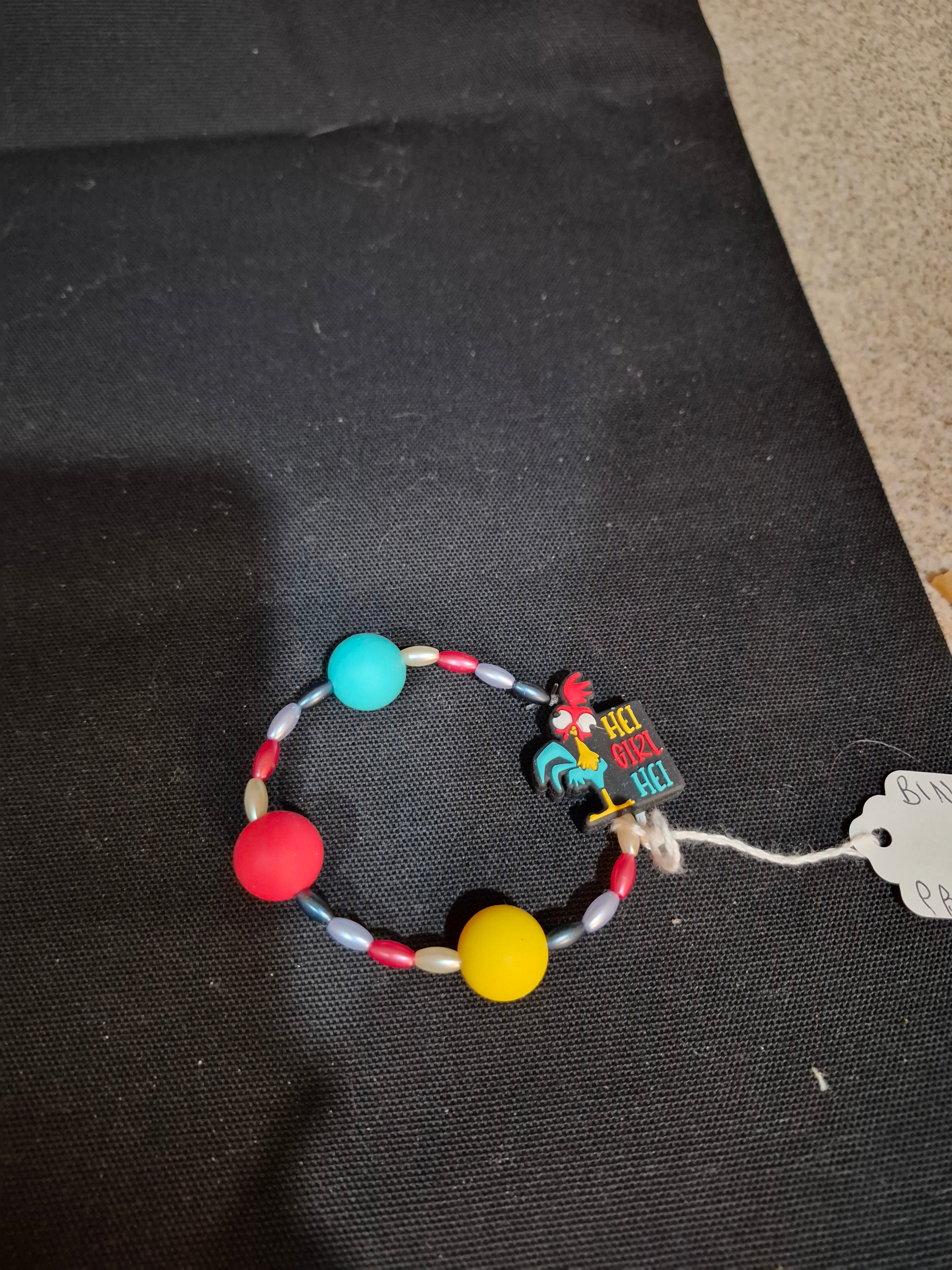 Character Bead Bracelet with Road Runner Charm – Each One Handcrafted & One‑of‑a‑Kind