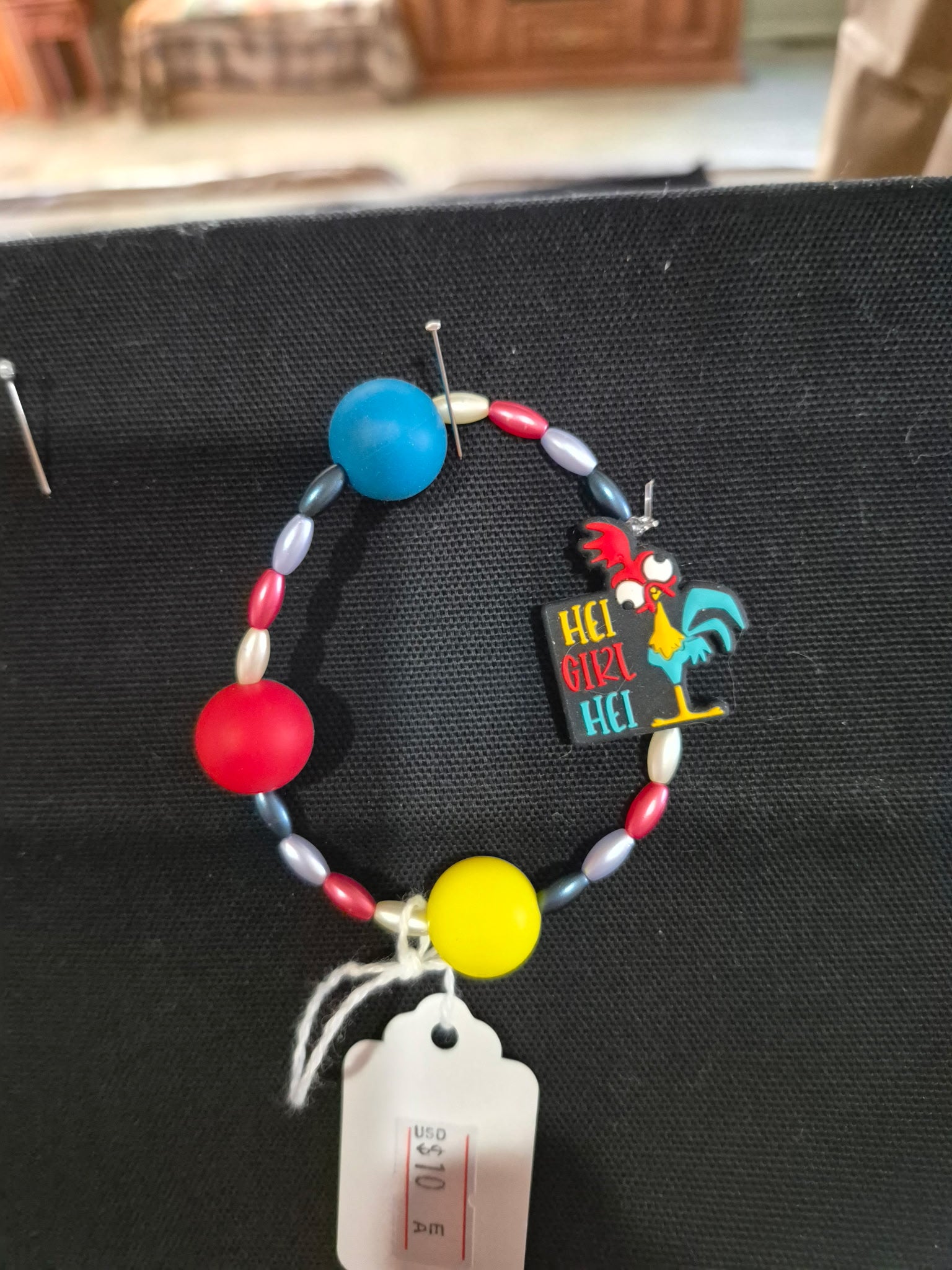 Character Bead Bracelet with Road Runner Charm – Each One Handcrafted & One‑of‑a‑Kind