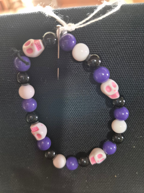 Bracelet - Each One Handcrafted w/beads and Halloween Themed, One‑of‑a‑Kind