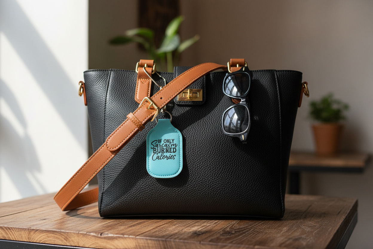 Key-Chain Holder - Hand Sanitizer - Sayings