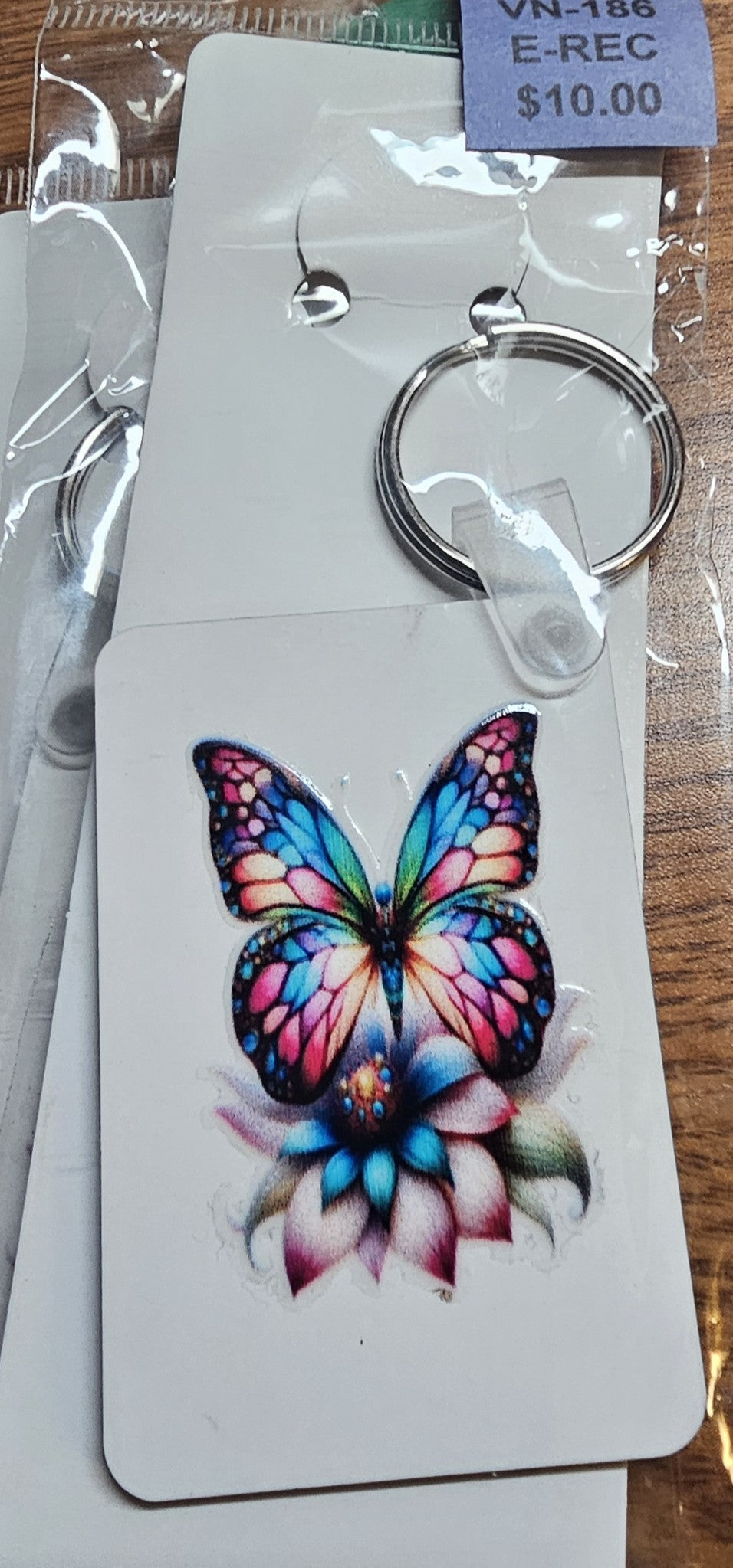 Key-Chains - Rectangle – a Handcrafted and Limited Butterfly Design - 12 Designs