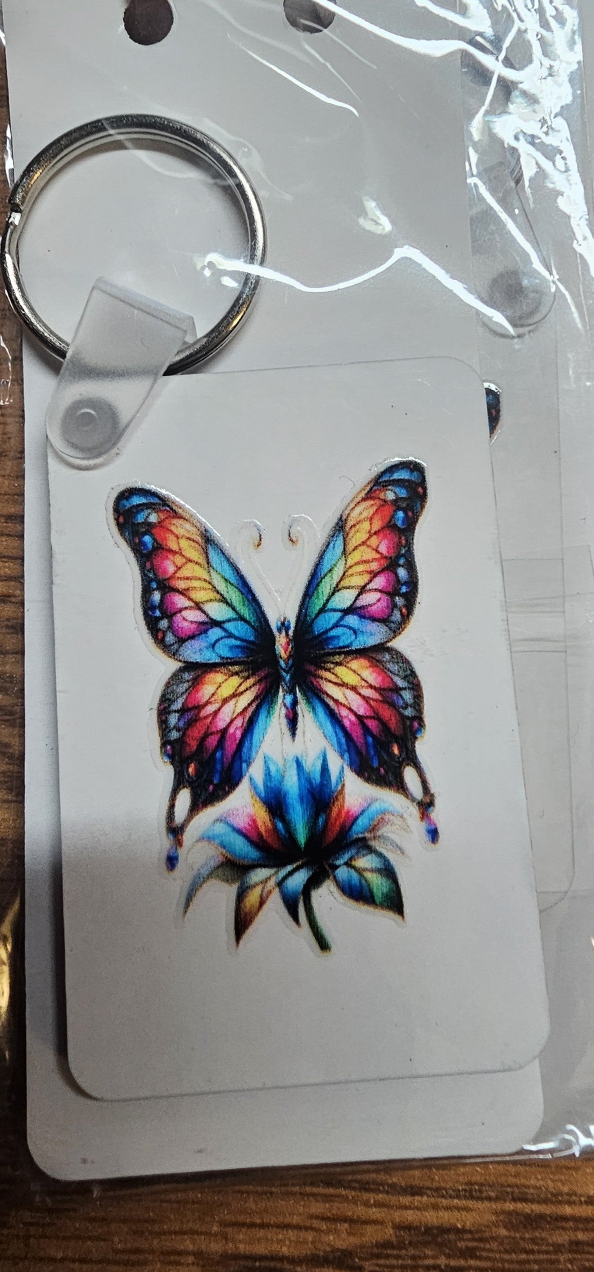 Key-Chains - Rectangle – a Handcrafted and Limited Butterfly Design - 12 Designs