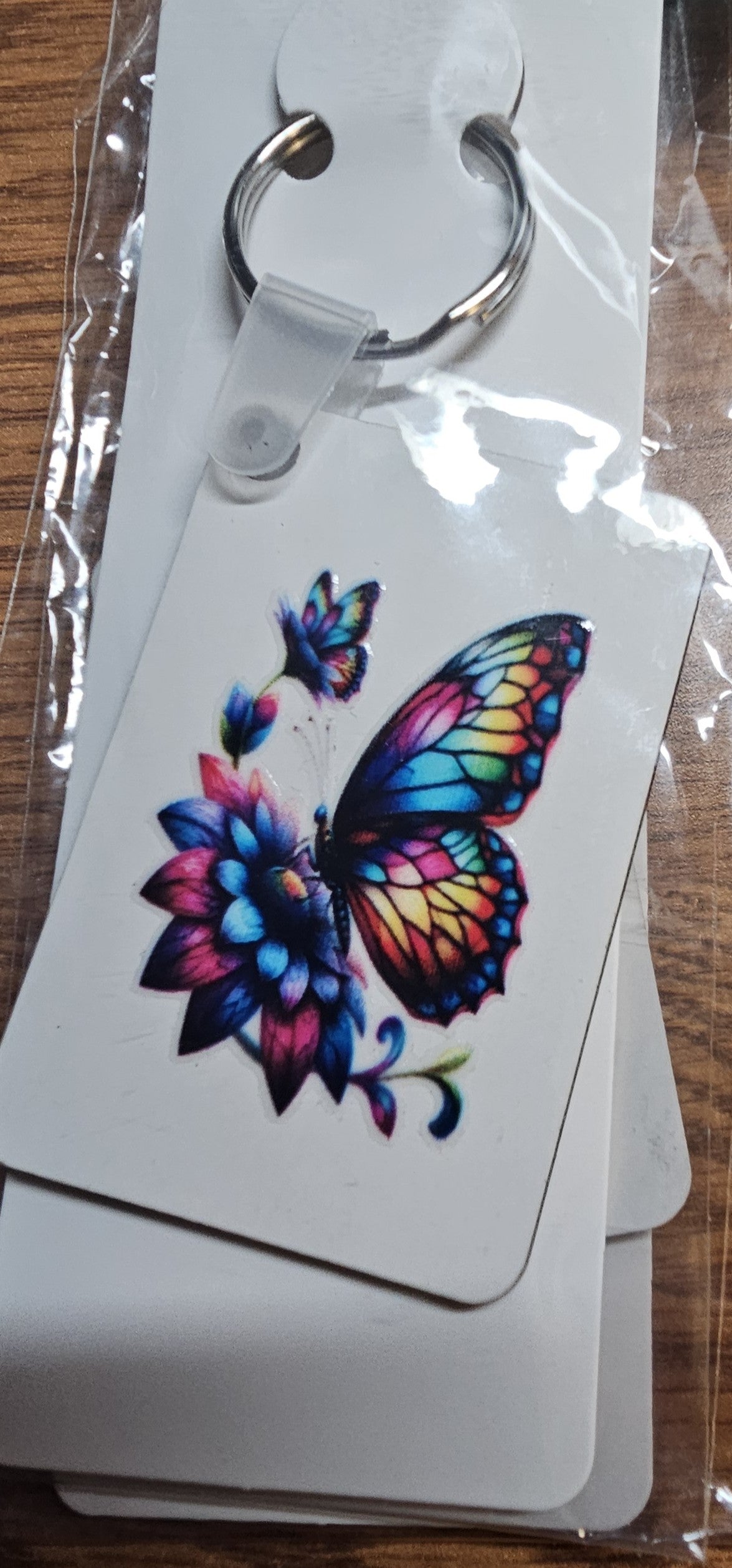 Key-Chains - Rectangle – a Handcrafted and Limited Butterfly Design - 12 Designs