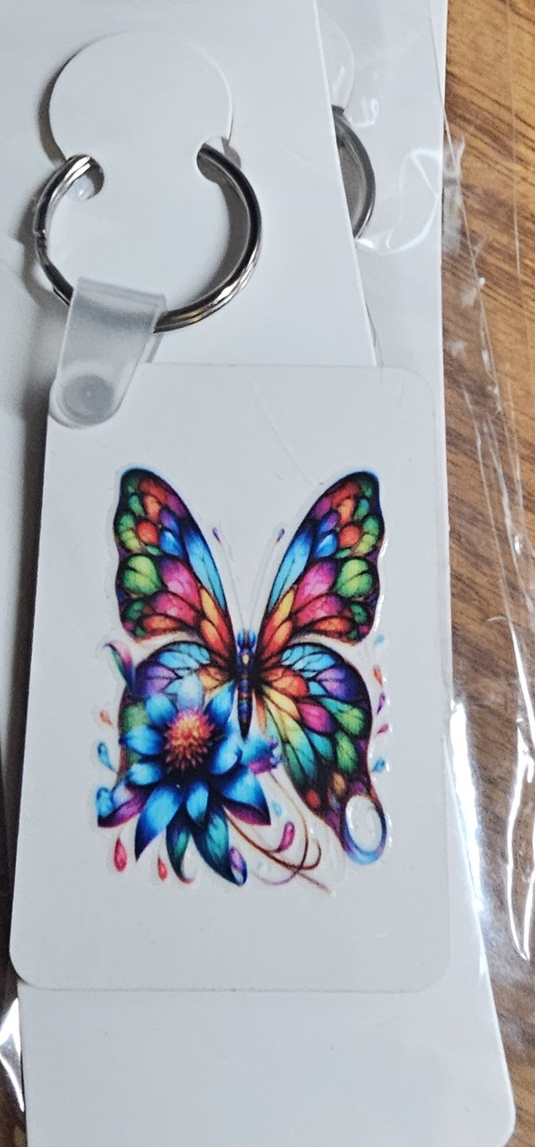 Key-Chains - Rectangle – a Handcrafted and Limited Butterfly Design - 12 Designs