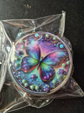 Diamond Accent Pill Box - Butterfly
