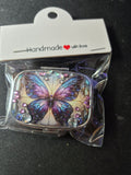 Diamond Accent Pill Box - Butterfly