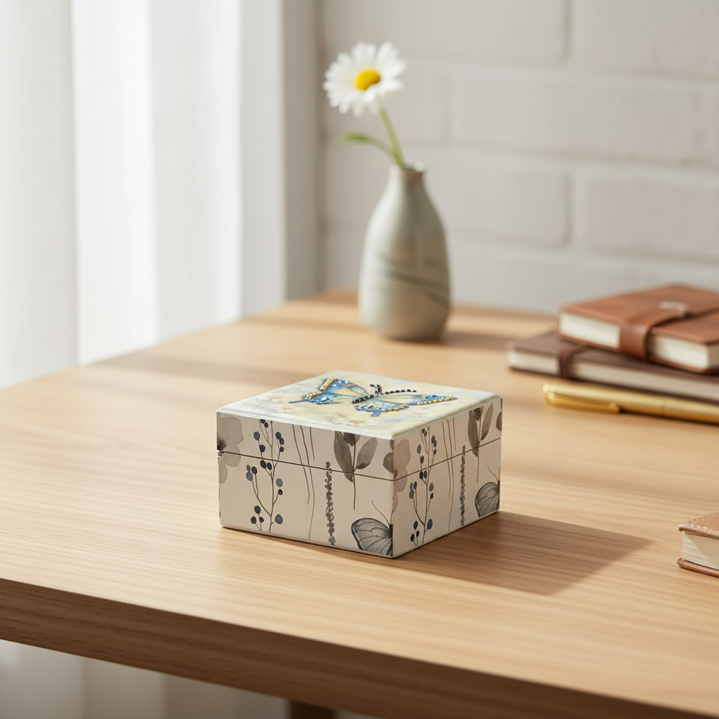 Keepsake Box - Wood - Butterfly