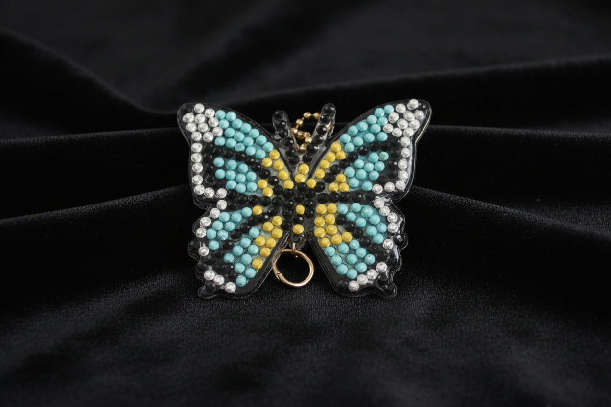 Handcrafted Diamond Art Keychains – Butterfly - 12