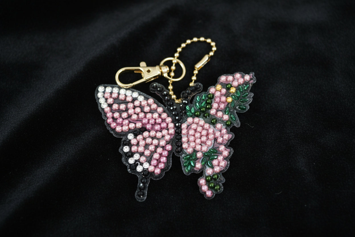 Handcrafted Diamond Art Keychains – Butterfly - 14