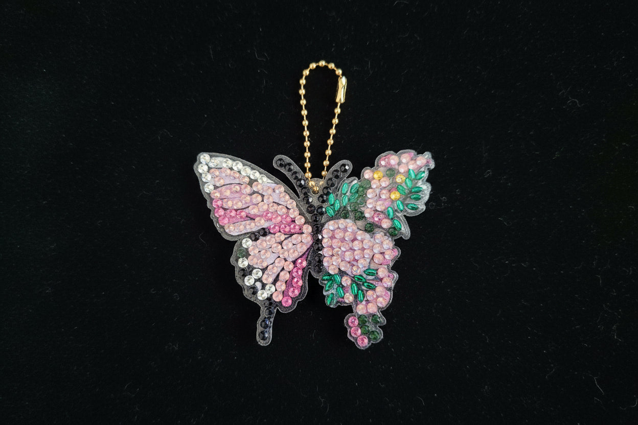Handcrafted Diamond Art Keychains – Butterfly - 15