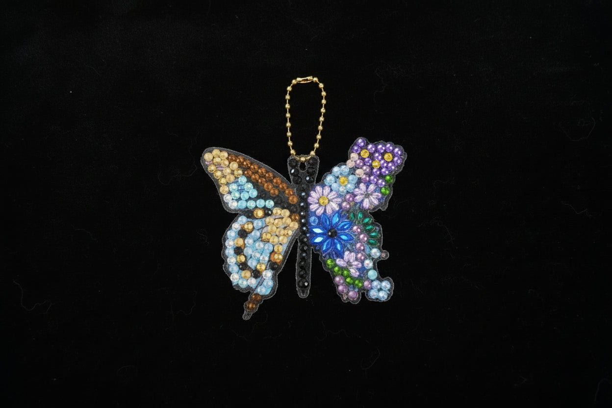 Handcrafted Diamond Art Keychains – Butterfly - 16