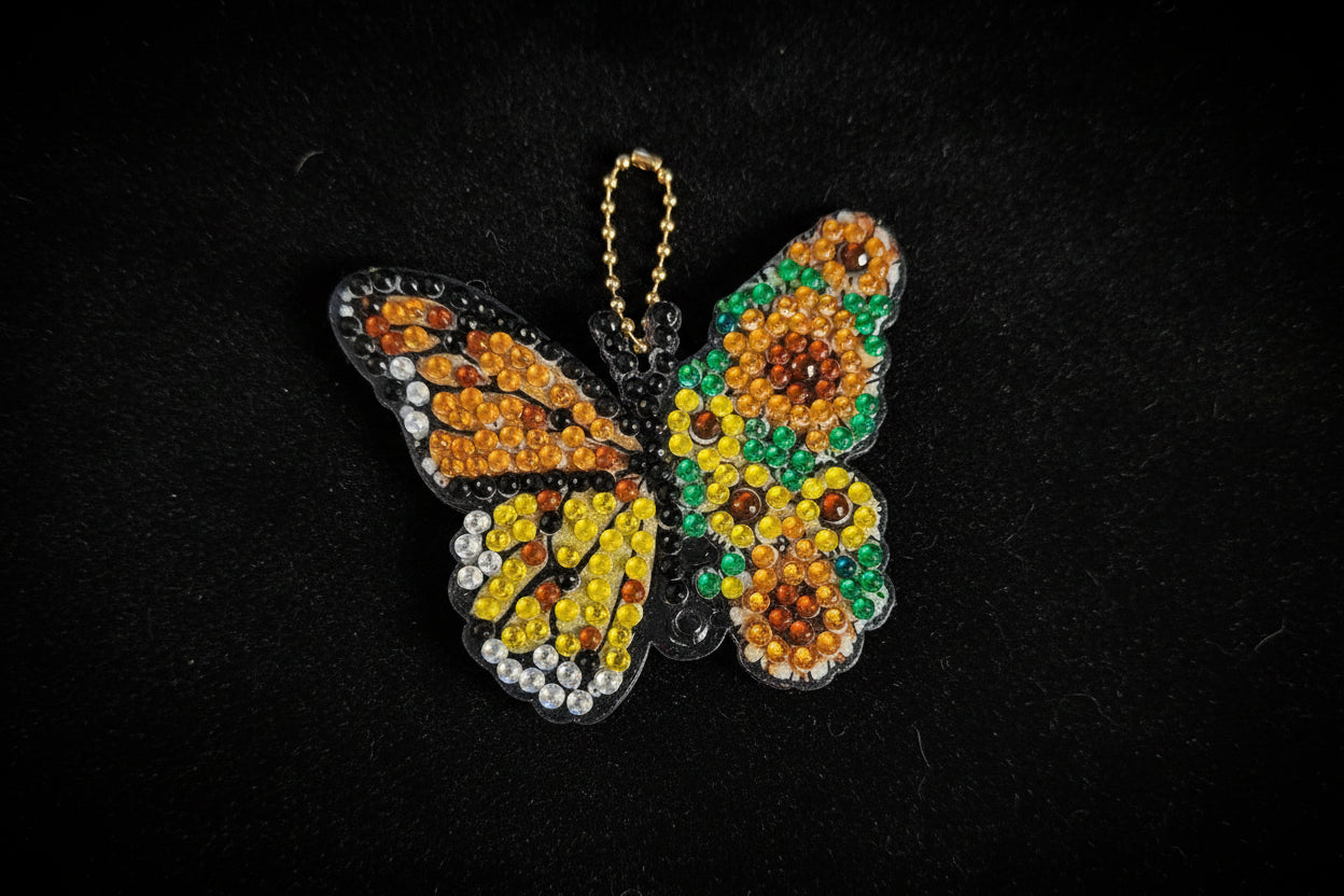 Handcrafted Diamond Art Keychains – Butterfly - 17