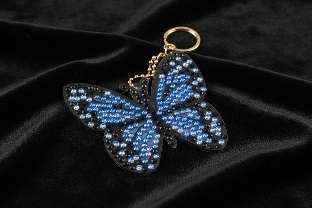 Handcrafted Diamond Art Keychains – Butterfly - 08