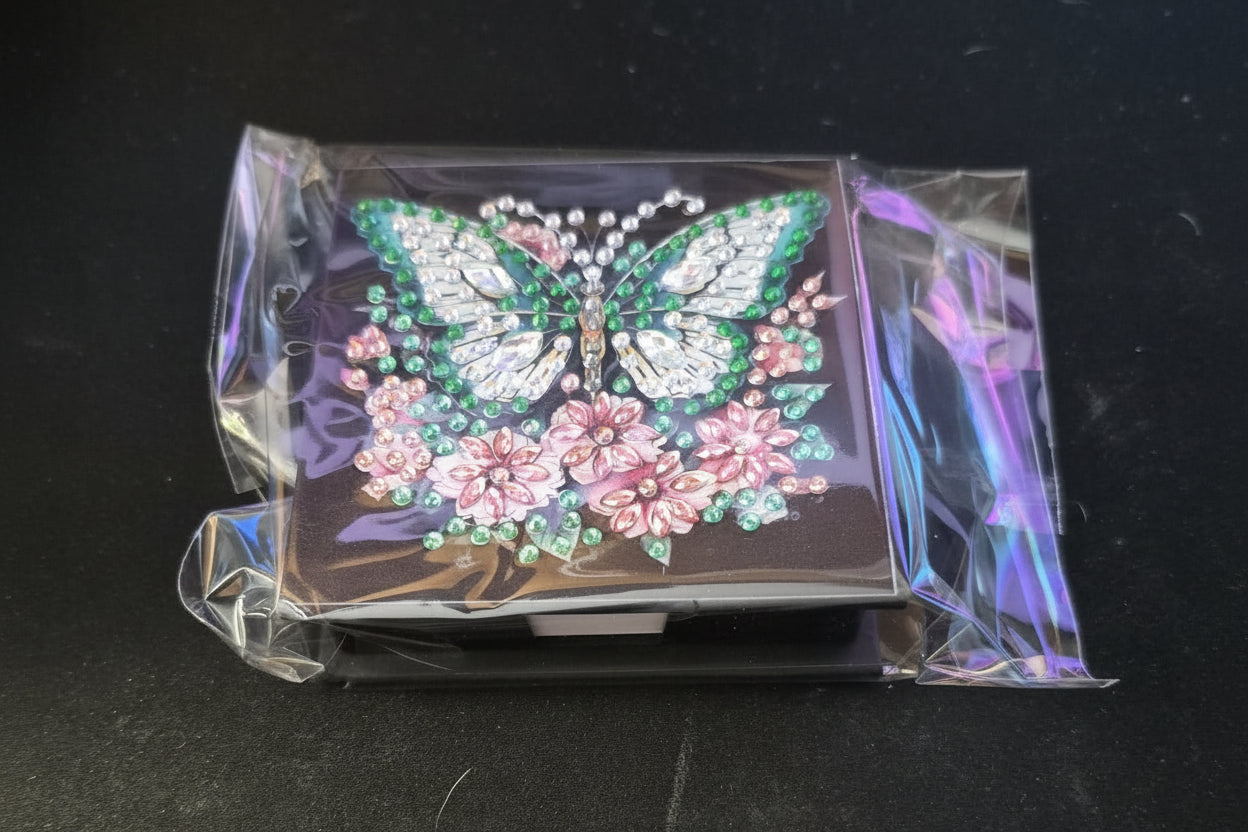 Keepsake Box - Flax Leather - Butterfly