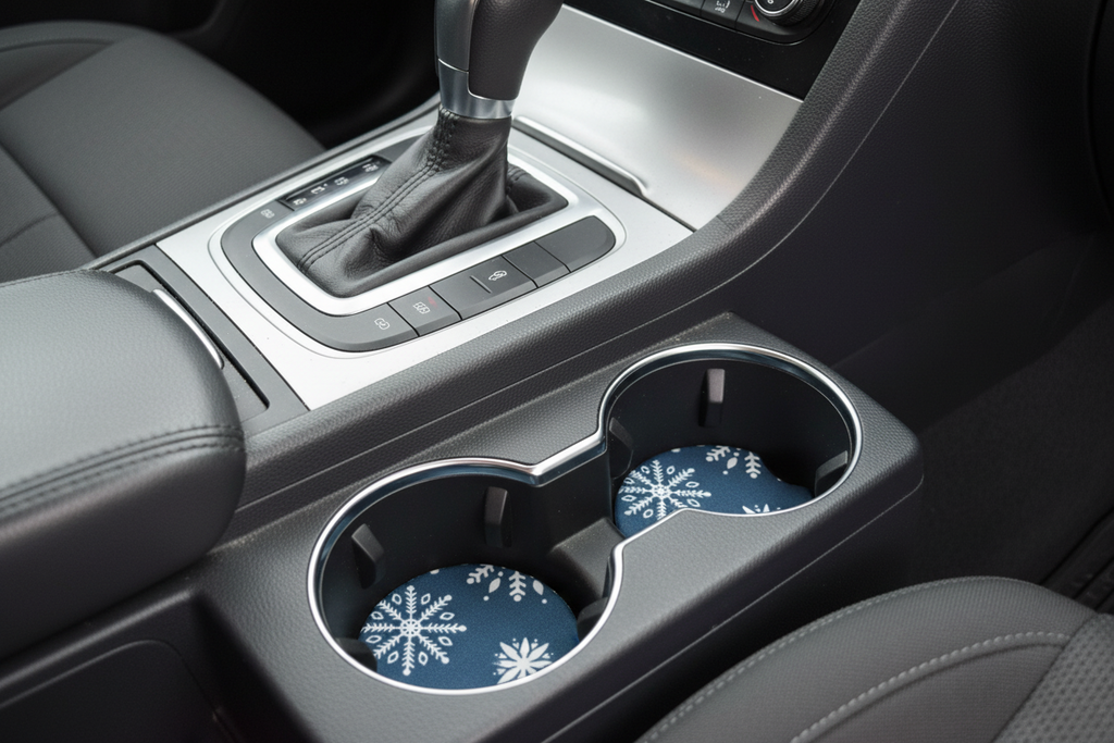 Christmas - Snowflake Blue - Hand Crafted Car Coasters