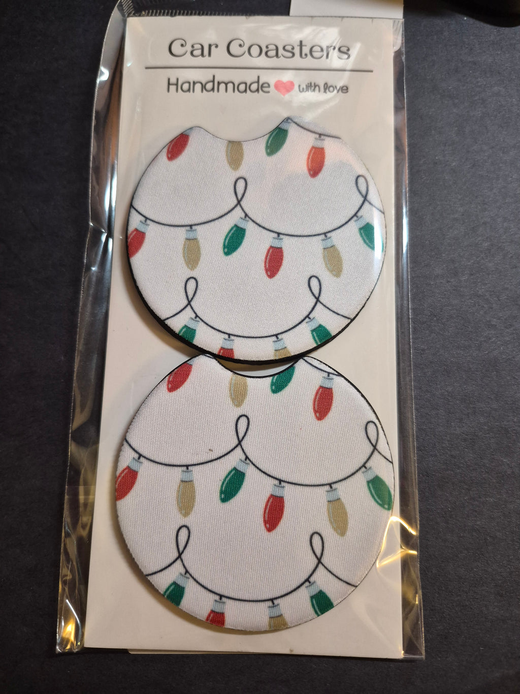 Car Coasters - Christmas Edition - Handcrafted w/ - Lights Design