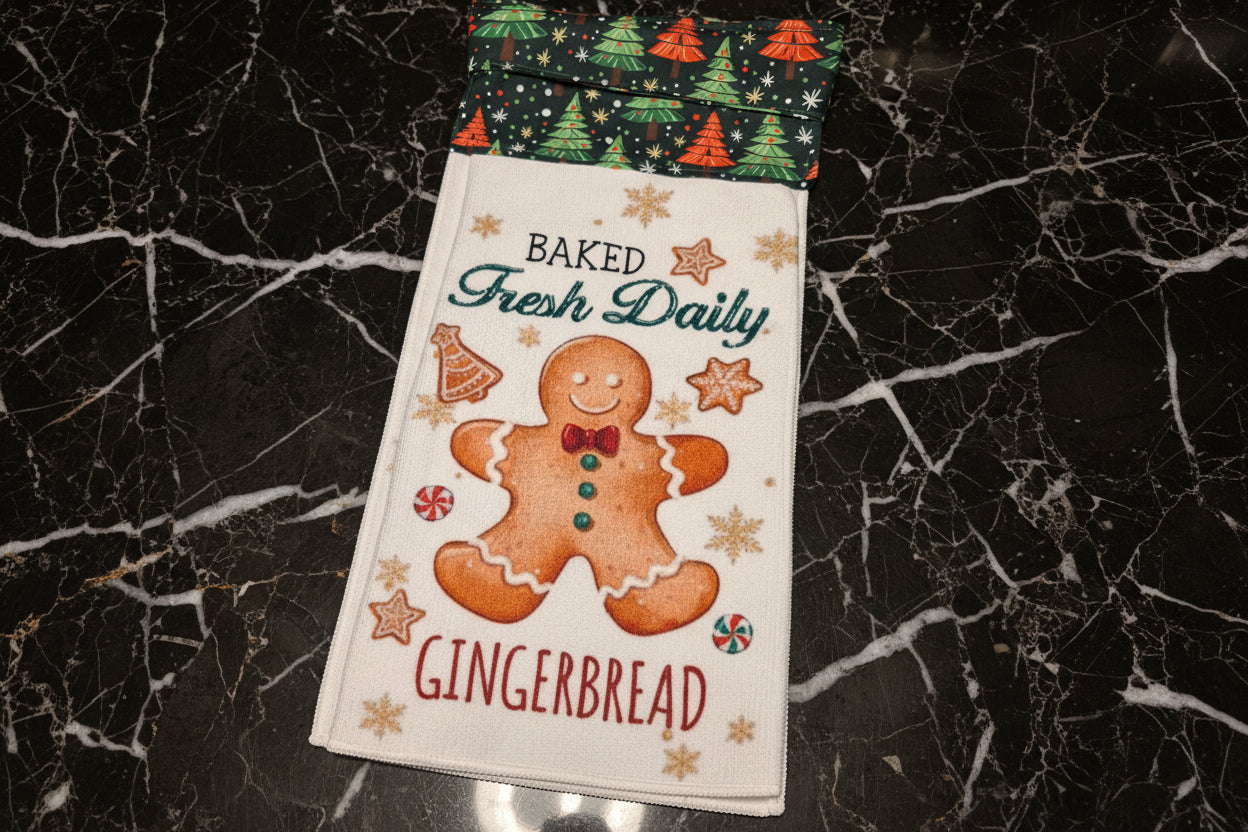 Non-Slip Stove Towels - Gingerbread Man- 6 designs to choose from