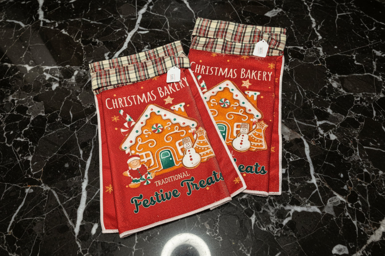 Non-Slip Stove Towels - Gingerbread Man- 6 designs to choose from