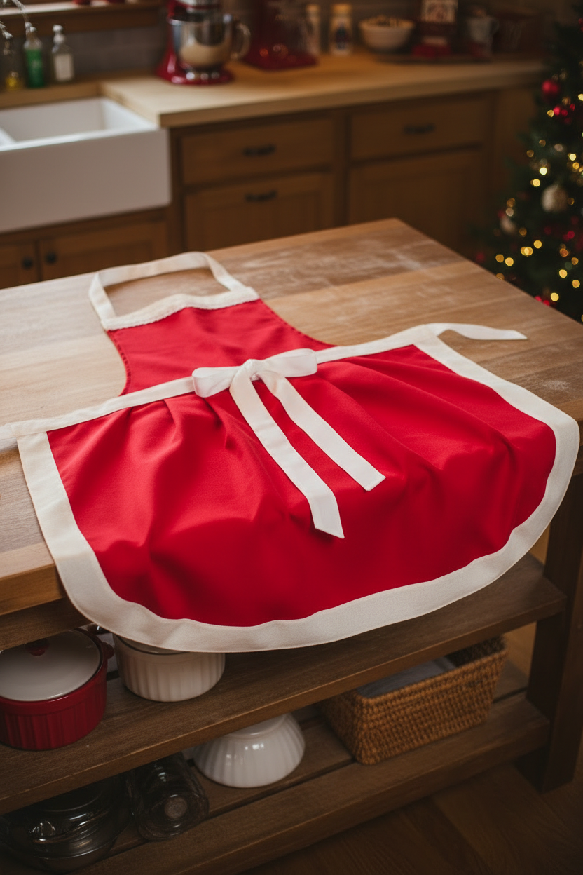 Apron - Christmas - Mrs. Clause - Design 2 - Adult Size